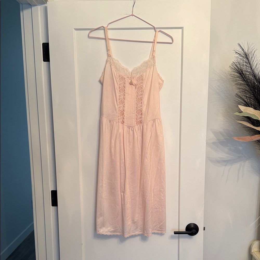 Elegant Pink Lace Nightgown